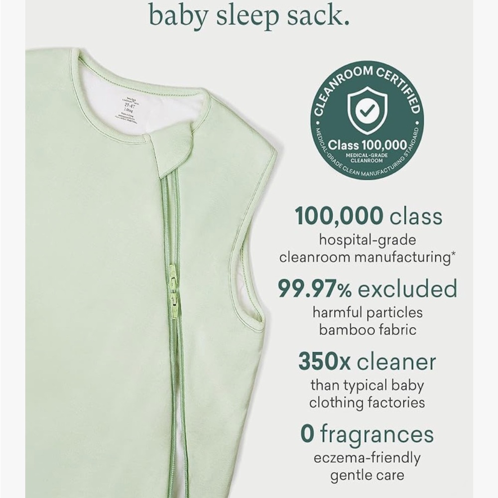NWT PurComfy Bamboo Baby Sleep Sack 6M Lightweight Wearable Blanket - Picture 4 of 6